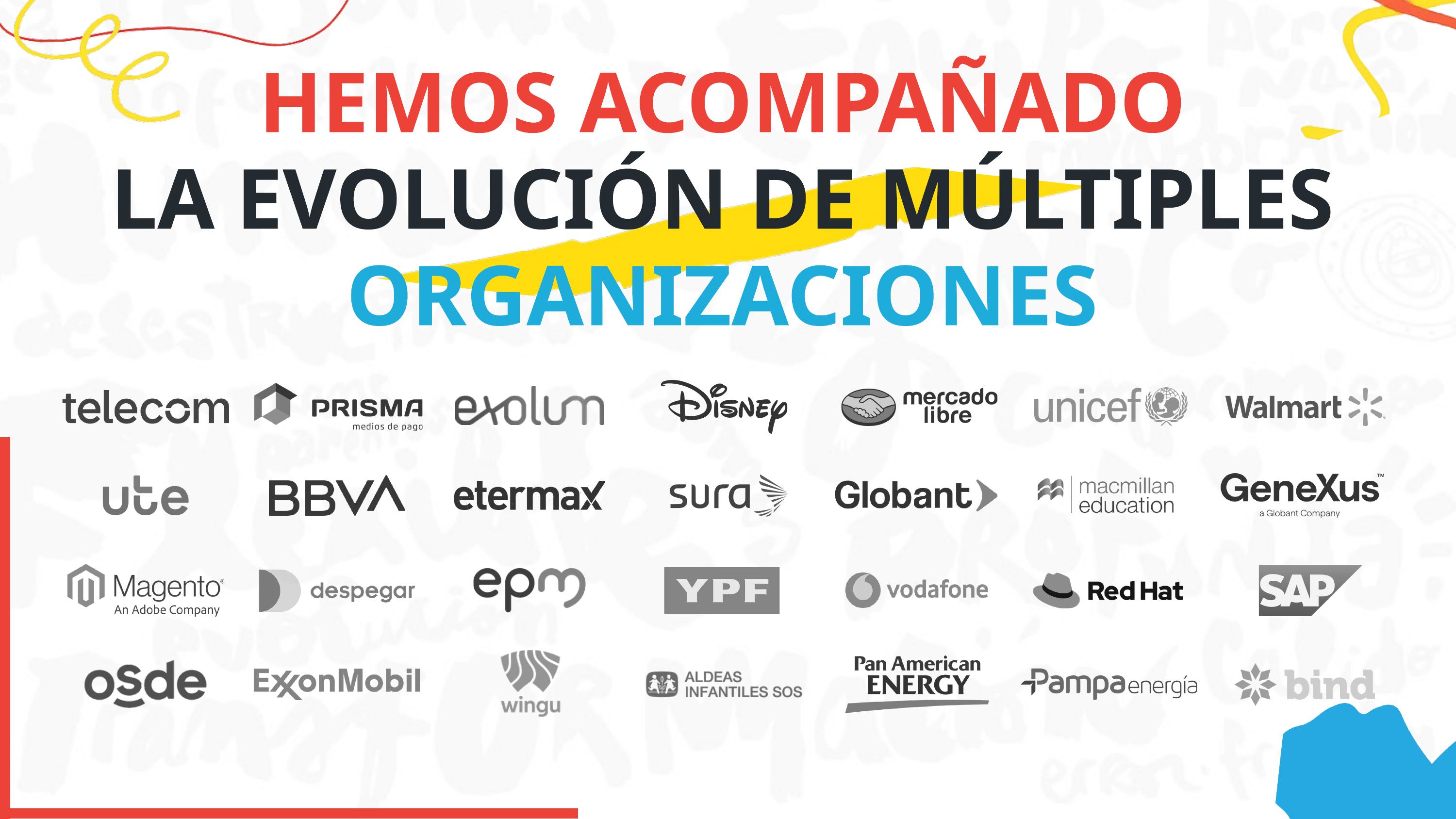Hemos acompañado la evolución de múltiples organizaciones